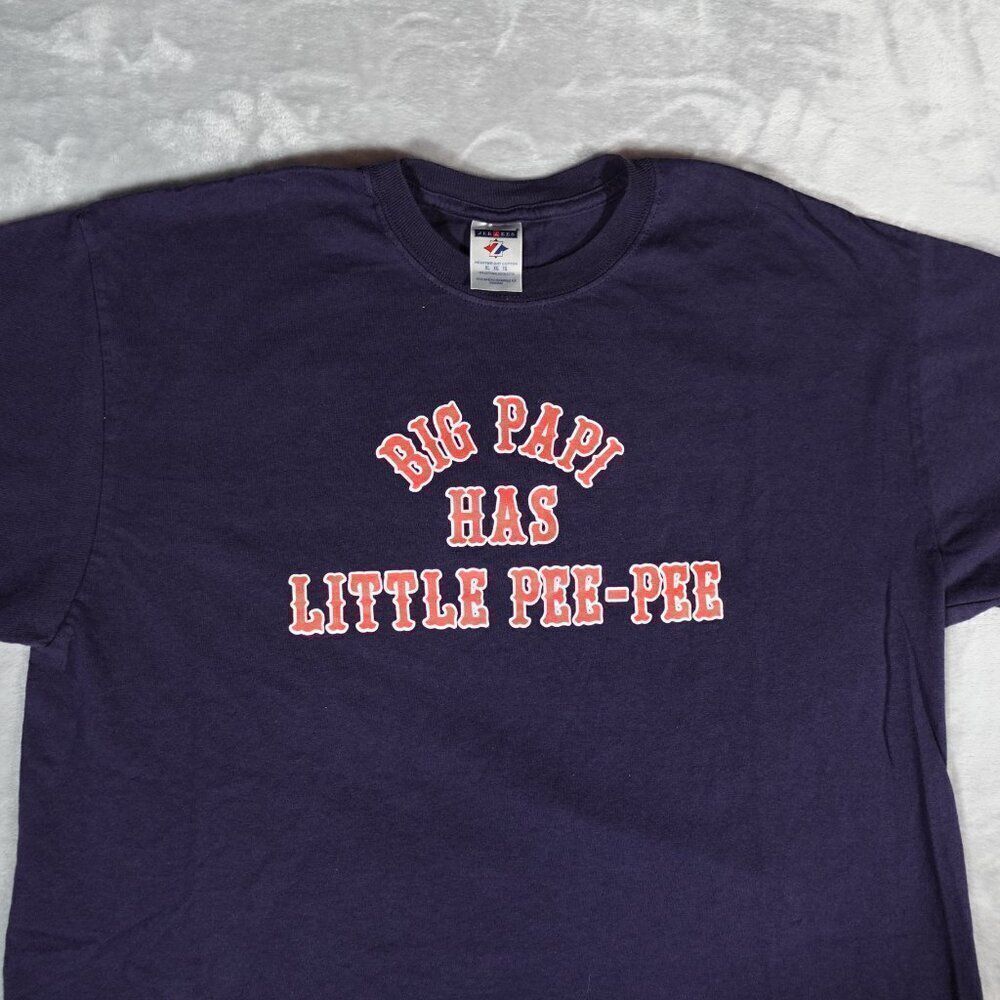 Chicago Cubs David Ortiz Big Papi Humor T Shirt Mens XL Slim Fit Funny Retro - Picture 3 of 9